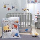 Conjunto de Roupa de Cama para Berço Bedtime Originals Construction Zone - 3 Peças