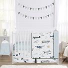 Conjunto de Roupa de Cama para Berço Sweet Jojo Designs - Avião Vintage