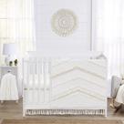 Conjunto de Roupa de Cama para Berço Sweet Jojo Designs Boho Fringe - 4 Peças em Marfim