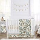 Conjunto de Roupa de Cama para Berço Sweet Jojo Designs - Estampa Floral Vintage (4 Peças)