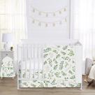 Conjunto de Roupa de Cama para Berço Sweet Jojo Designs - Floral Leaf - 4 Peças