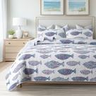 Conjunto de Roupa de Cama SLPR Sea of Dreams Queen com Estampa de Peixes