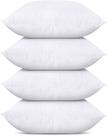 Conjunto de roupa de cama Throw Pillows Utopia de 4 brancos 55x55cm