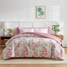 Conjunto de roupa de cama UOZZI BEDDING, edredom floral rosa, 7 peças