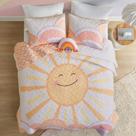 Conjunto de roupa de cama Urban Habitat Kids Sun Queen Size 4 peças Conjunto de roupa de cama Urban Habitat Kids Sun Queen Size 4 peças