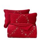 Conjunto de roupa de cama vctops Full/Queen Red, conjunto de edredões de algodão floral