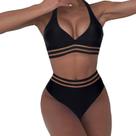 Conjunto de roupa de praia de biquíni de biquíni de impressão sexy feminina