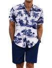 Conjunto de roupa de praia masculina de verão COOFANDY branco L