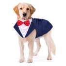 Conjunto de roupa de smoking e bandana para cães Kuoser para cães grandes