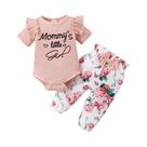 Conjunto de Roupa de Verão para Bebês Recém-nascidos - 3 Peças com Macacão e Calça Floral