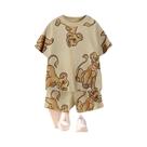 Conjunto De Roupa De Verão Para Meninos E Meninas Com Estampa Do Mickey E Minnie, Camiseta De Manga