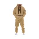 Conjunto De Roupa Esportiva Masculina De Outono Inverno Com Moletom Casual Com Zíper E Calças De