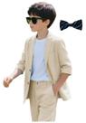 Conjunto de roupa formal Trasign Kids Champagne Linen para meninos de 2 a 20 anos