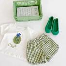 Conjunto de Roupa Infantil para Bebês Meninas - 2 Peças com Estampa de Frutas