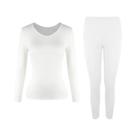 Conjunto De Roupa Térmica Feminina, Calças Longas Para Clima Frio, Pijamas De Outono E Inverno, 2