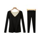 Conjunto De Roupa Térmica Feminina De Inverno, Sem Costura, Quente, Lingerie Sexy, Tops Íntimos Para