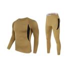 Conjunto De Roupa Térmica Masculina De Compressão Em Fleece De Secagem Rápida Para Inverno