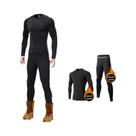 Conjunto De Roupa Térmica Masculina De Inverno 2 Peças Justas E Respiráveis Conjunto De Roupa Térmica Masculina De Inverno 2 Peças Justas E Respiráveis