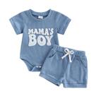 Conjunto de roupas Amiblvowa Newborn Baby Boy Summer, roupa de 2 peças Conjunto de roupas Amiblvowa Newborn Baby Boy Summer, roupa de 2 peças