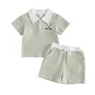 Conjunto de roupas Amiblvowa Toddler Baby Boy Summer 3-4T Golf Green Conjunto de roupas Amiblvowa Toddler Baby Boy Summer 3-4T Golf Green