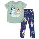Conjunto de roupas Bluey Bingo Big Girls, camiseta e leggings 10-12