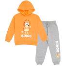 Conjunto de roupas Bluey Bingo Little Boys Fleece 7-8 laranja/cinza