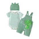 Conjunto de roupas Bonangber Newborn Baby Boy Summer 3 peças D-Green