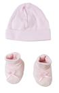 Conjunto de roupas: boné e bota Bambini Preemie para recém-nascidos, rosa