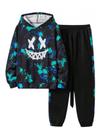 Conjunto de roupas: calça de moletom com capuz estampada colorida para meninos WDIRARA