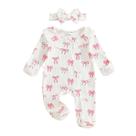 Conjunto de roupas citgeett Baby Girl Newborn Outono Inverno com macacão