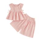 Conjunto de roupas citgeett Baby Girl Summer Cotton Linen 6-12M