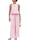 Conjunto de roupas de 2 peças para mulheres VATEAMI Gingham Plaid Summer