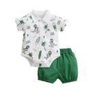 Conjunto De Roupas De Algodão Com Estampa De Dinossauro Para Bebês Recém-nascidos, Roupa De Verão Conjunto De Roupas De Algodão Com Estampa De Dinossauro Para Bebês Recém-nascidos, Roupa De Verão