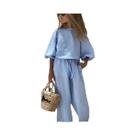 Conjunto De Roupas De Algodão E Linho Para Bebê Menina 2 Peças Camisa E Calça Primavera Verão 1-6
