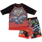 Conjunto de roupas de banho Monster Jam Grave Digger Megalodon El Toro Loco Little Boys Swimwear Rash Guard and Swim Sunks vermelho/multicolorido, 4, Monster Jam, vermelho