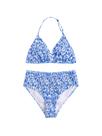 Conjunto de roupas de banho RoseSeek, biquíni feminino Tie Dye Smocked Halter 13Y Conjunto de roupas de banho RoseSeek, biquíni feminino Tie Dye Smocked Halter 13Y