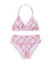 Conjunto de roupas de banho RoseSeek, biquíni feminino Tie Dye Smocked Halter 14Y