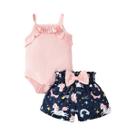 Conjunto de Roupas de Bebê em Algodão - Verão (0-2 anos) - Casual com Detalhes em Arco Conjunto de Roupas de Bebê em Algodão - Verão (0-2 anos) - Casual com Detalhes em Arco