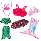 Conjunto de roupas de boneca Barwa Princess Mermaid Tail para 18 polegadas