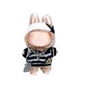 Conjunto de roupas de boneca de pelúcia HDJY para bonecas Labubu de 17 cm e 10 cm