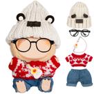 Conjunto de roupas de boneca Labubu Kawaii Chic Style de 17 cm com acessórios Conjunto de roupas de boneca Labubu Kawaii Chic Style de 17 cm com acessórios