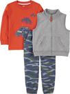 Conjunto de roupas de brincar de 3 peças Simple Joys by Carter's Baby Boys 2T