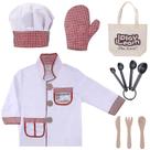 Conjunto de roupas de cozinha para fantasias de cosplay para chefs infantis