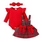 Conjunto de roupas de Natal FOCUTEBB para meninas de 6 a 9 meses