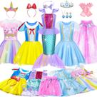 Conjunto de roupas de princesa para meninas de 3 a 8 anos