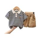 Conjunto De Roupas De Verão Para Bebê Menino Camiseta De Desenho Animado E Shorts Conjunto Para