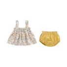 Conjunto de Roupas de Verão para Bebês Recém-Nascidos - Vestido e Shorts (PP) - 2 Peças