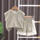 Conjunto De Roupas De Verão Para Meninos, 2 Peças, Colete Sem Mangas E Shorts, Traje Casual Para