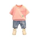 Conjunto De Roupas De Verão Para Meninos Bebês 2 Peças Camiseta De Manga Curta E Calças 0-5 Anos