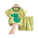 Conjunto De Roupas De Verão Para Meninos Com Estampa De Urso, Camisetas De Algodão De Manga Curta E